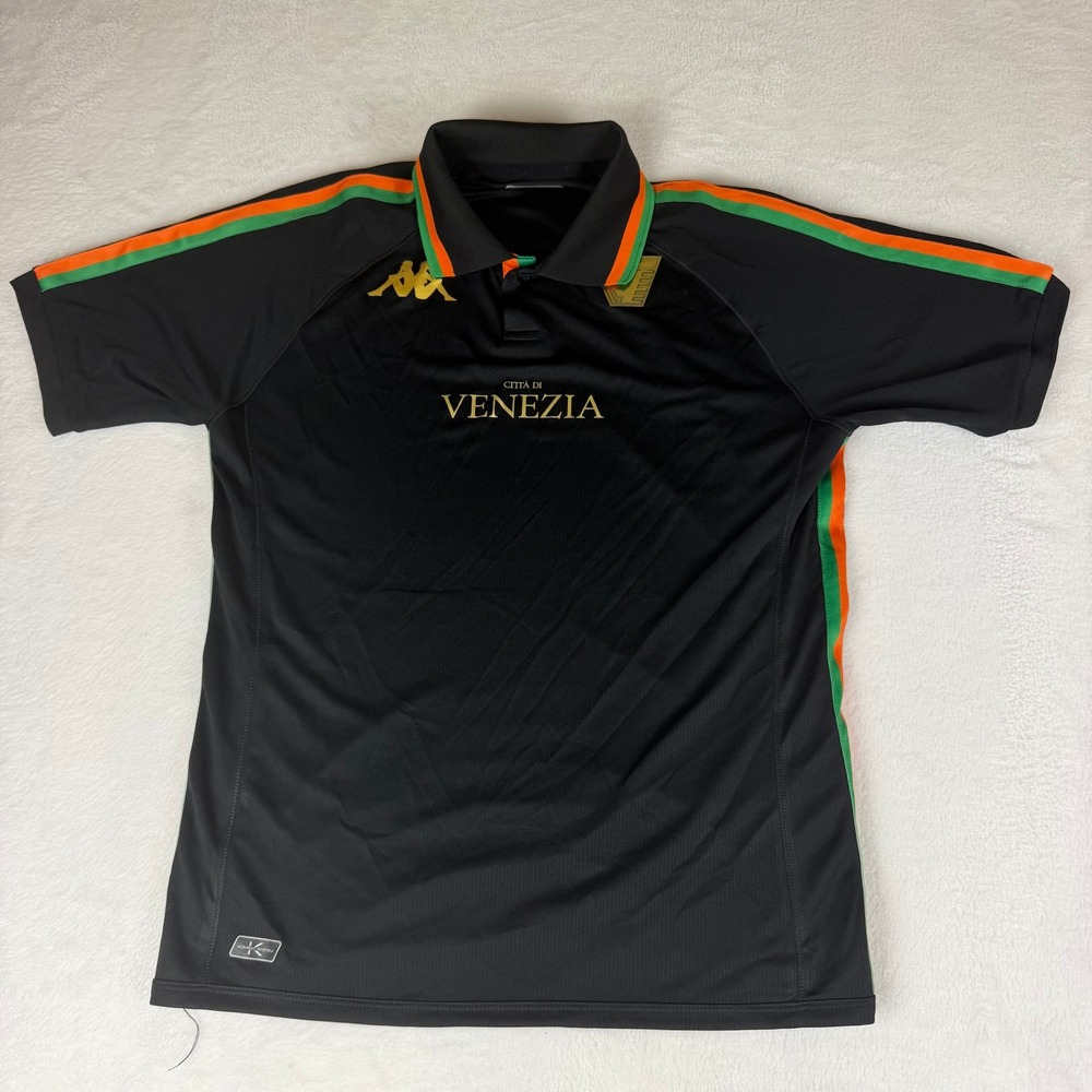 Kappa Venezia FC Home 22/23 Jersey Mens Medium Black Soccer Shirt Gara Kombat